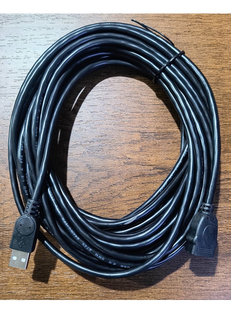 USB Male to Female Cable, 10M, Black – High-Speed Extension Cable for Convenient Connectivity - Image 3